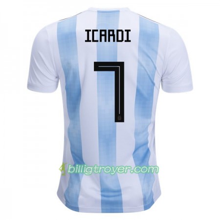 Billige Fotballdrakter Argentina Icardi 7 VM 2018 Hjemmedraktsett